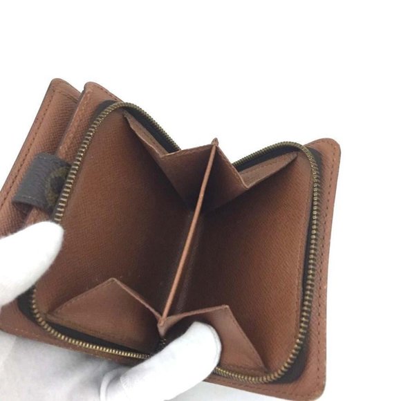 615148T Louis Vuitton Wallet Compact Zip Brown Monogram - Picture 7 of 9
